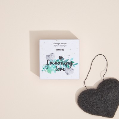 Cocooning love - Éponge Konjac noire - Peau grasse et acnéique
